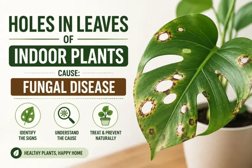 Holes in Leaves of Indoor Plants Fungal Disease