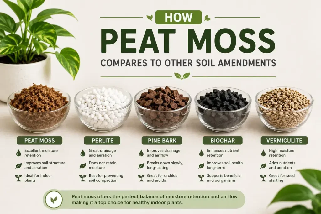 Peat Moss for Indoor Plants How Peat Moss Compares to Other Soil Amendments