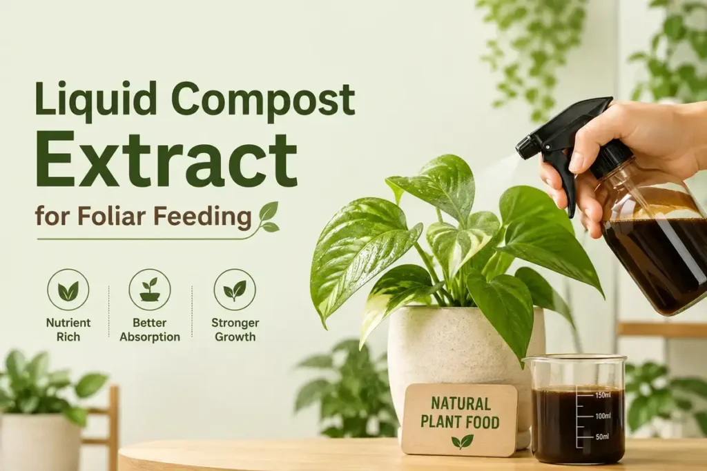 Compost for Indoor Plants Liquid Compost Extract for Foliar Feeding