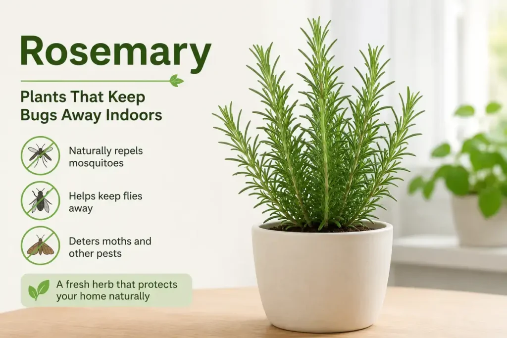 Plants That Keep Bugs Away Indoors Naturally and Effectively Rosemary