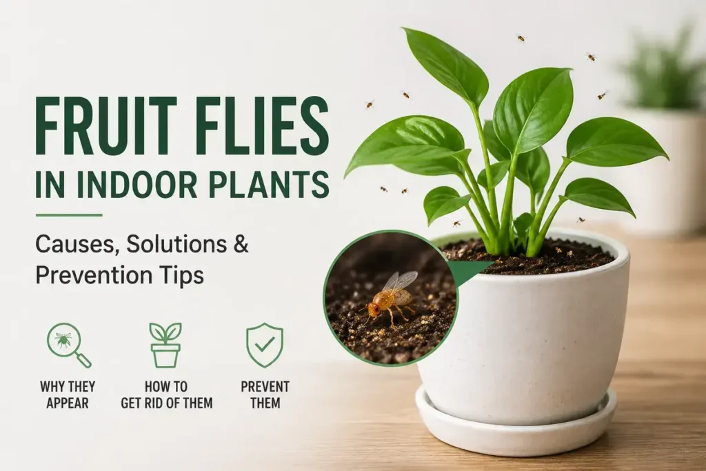 Small Flies in Indoor Plants Fruit Flies