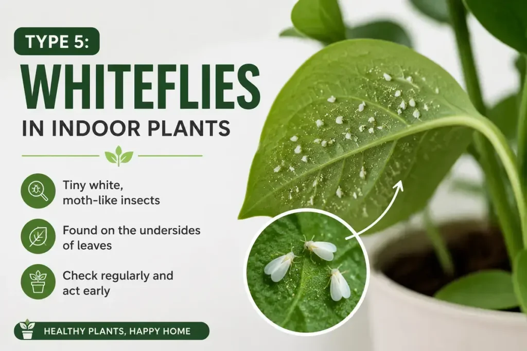 Small Flies in Indoor Plants Whiteflies