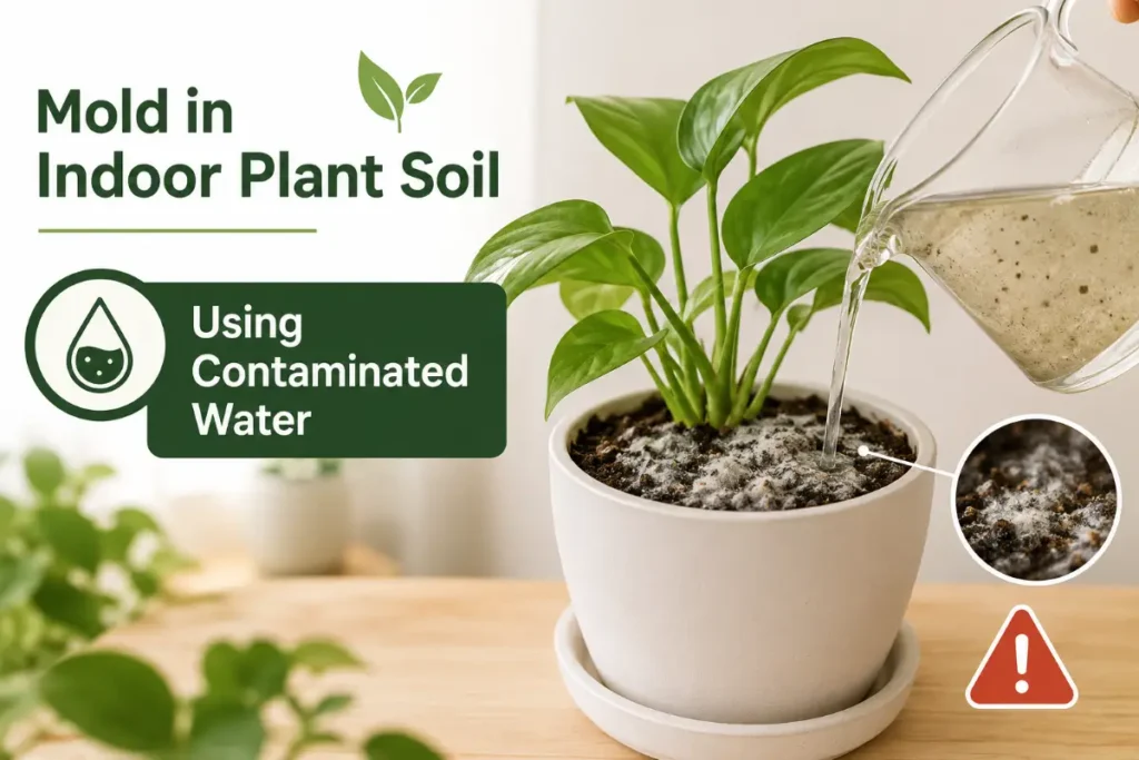 Mold in Indoor Plant Soil Using Contaminated Water