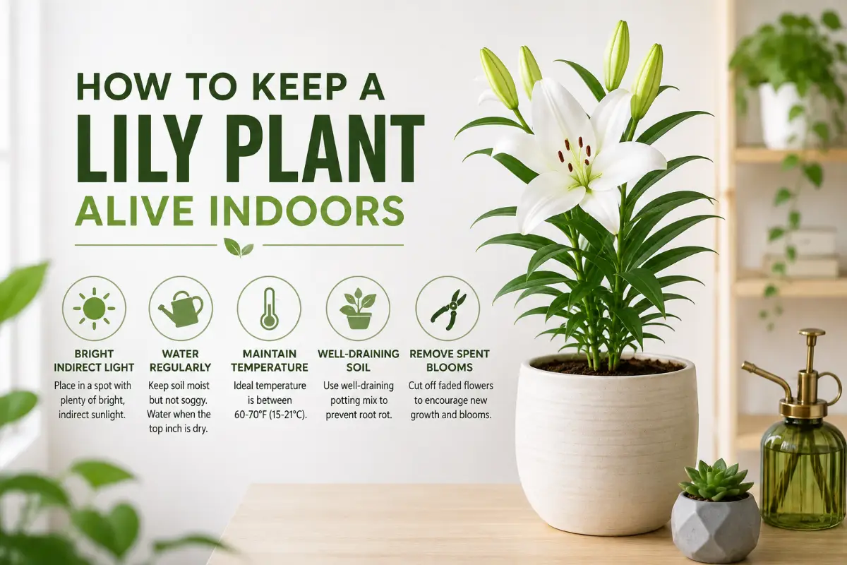 How to Keep a Lily Plant Alive Indoors: 8 Steps That Actually Work
