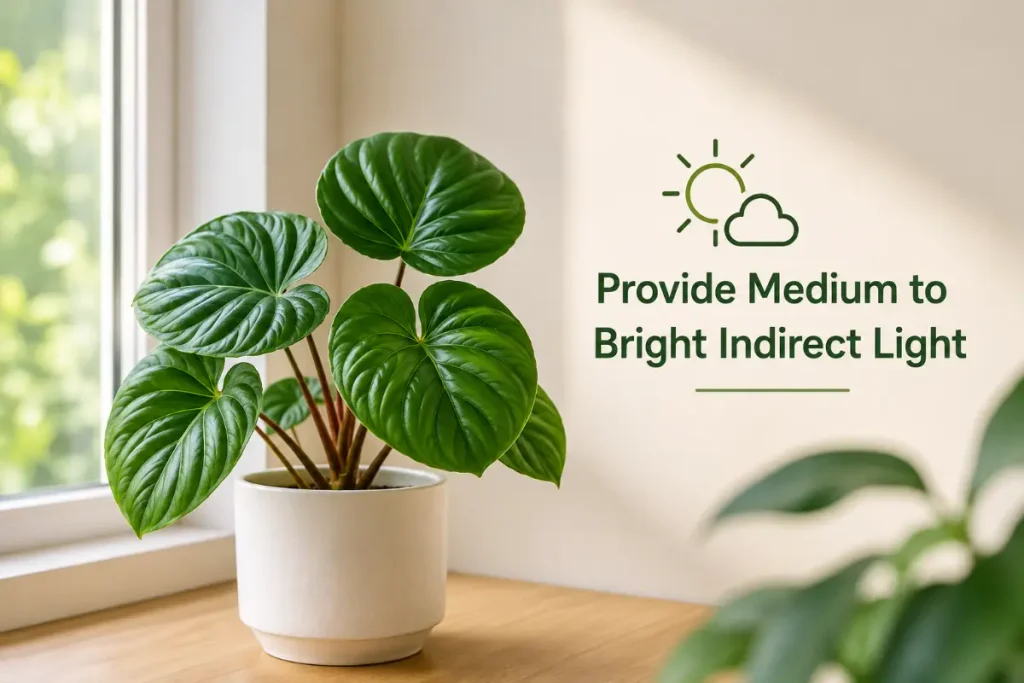 Tractor Seat Plant indoor with medium to bright indirect light.