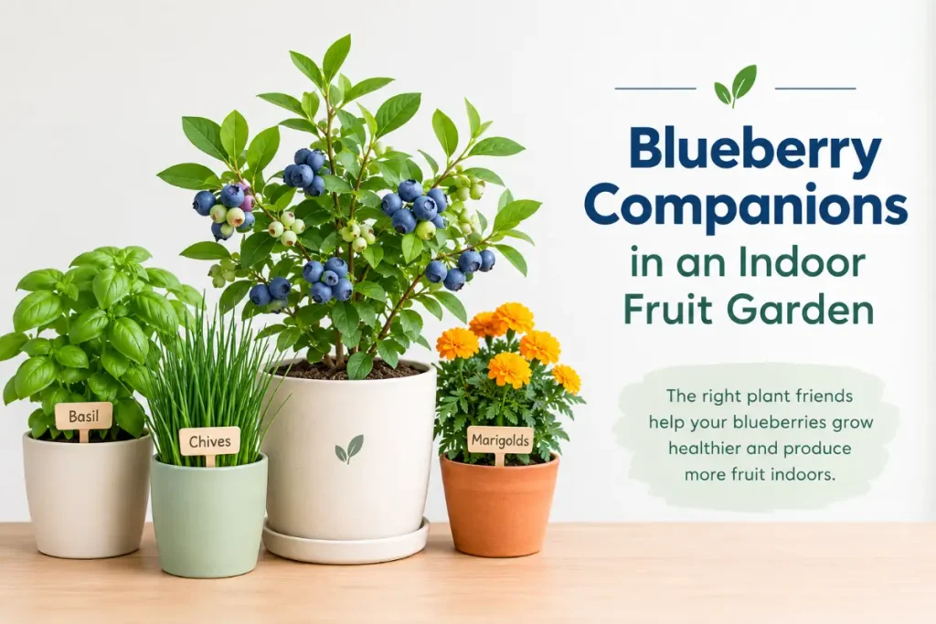 How to Grow Blueberries Indoors with blueberry companions for a healthy indoor fruit garden.