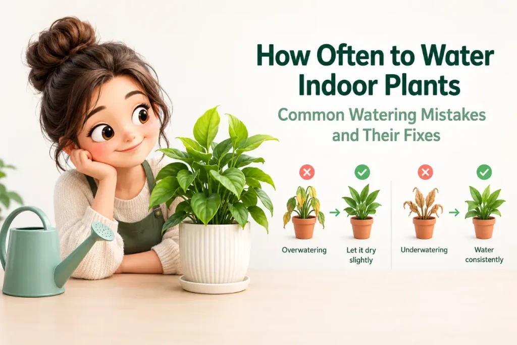 How Often to Water Indoor Plants: Common Watering Mistakes and Their Fixes