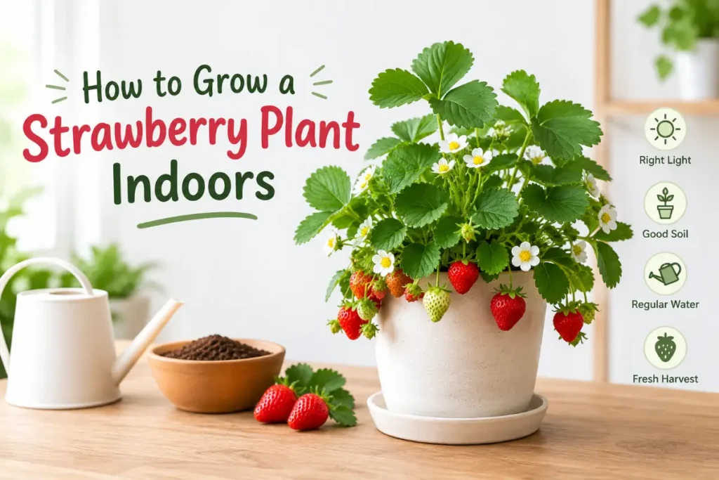 How to Grow a Strawberry Plant Indoors: 7 Steps to Fresh Berries (2026)