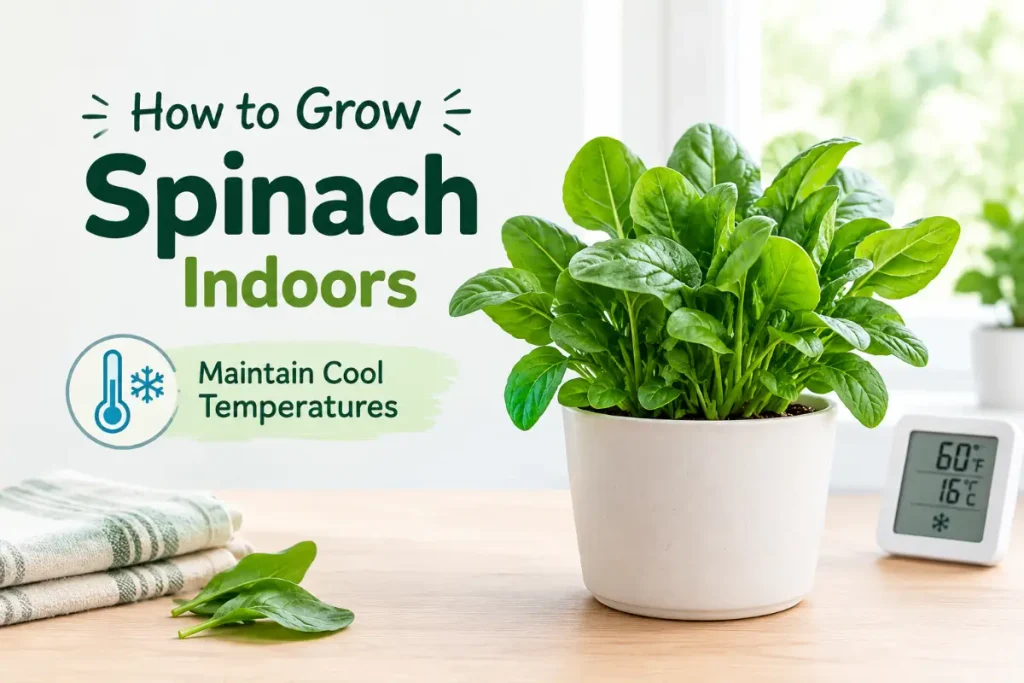 How to Grow Spinach Indoors: Maintain Cool Temperatures.