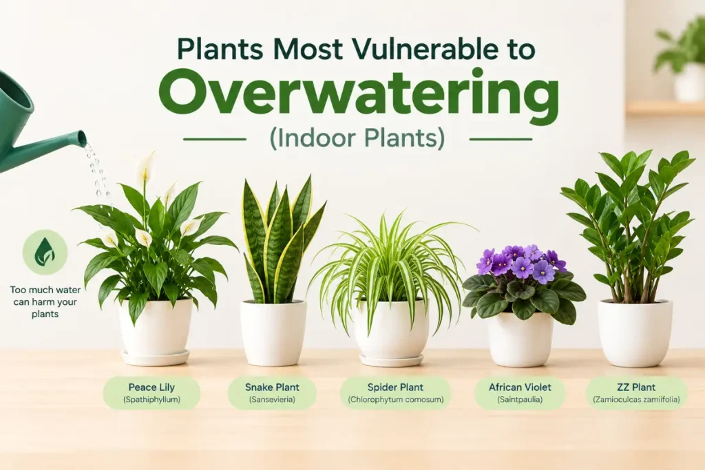Overwatering Indoor Plants: Plants Most Vulnerable to Overwatering