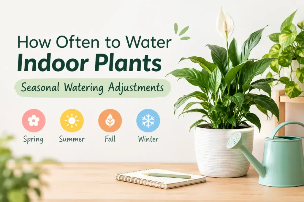How Often to Water Indoor Plants and Adjust Watering by Season.