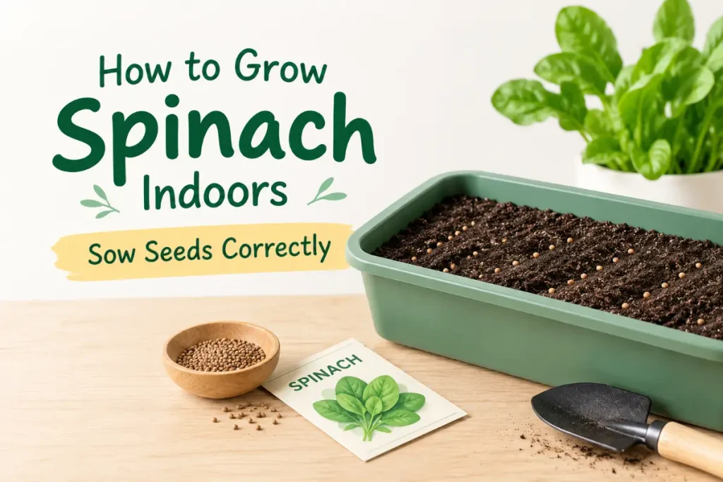 How to Grow Spinach Indoors by Sowing Seeds Correctly