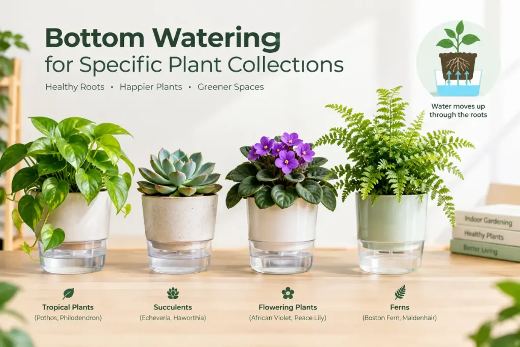 Watering Indoor Plants From the Bottom for Specific Plant Collections