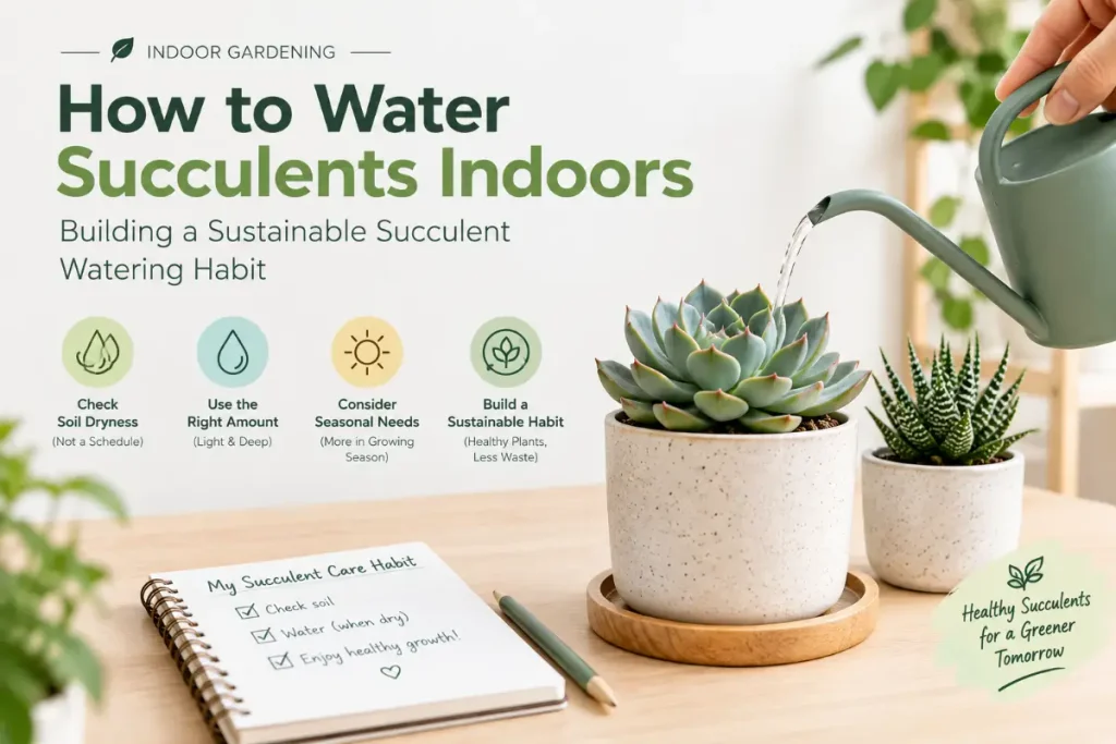 How to Water Succulents Indoors: building a sustainable succulent watering habit