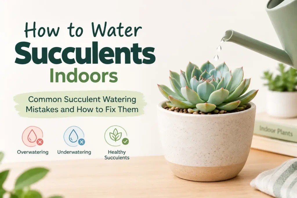 How to Water Succulents Indoors: Common Watering Mistakes and Fixes.
