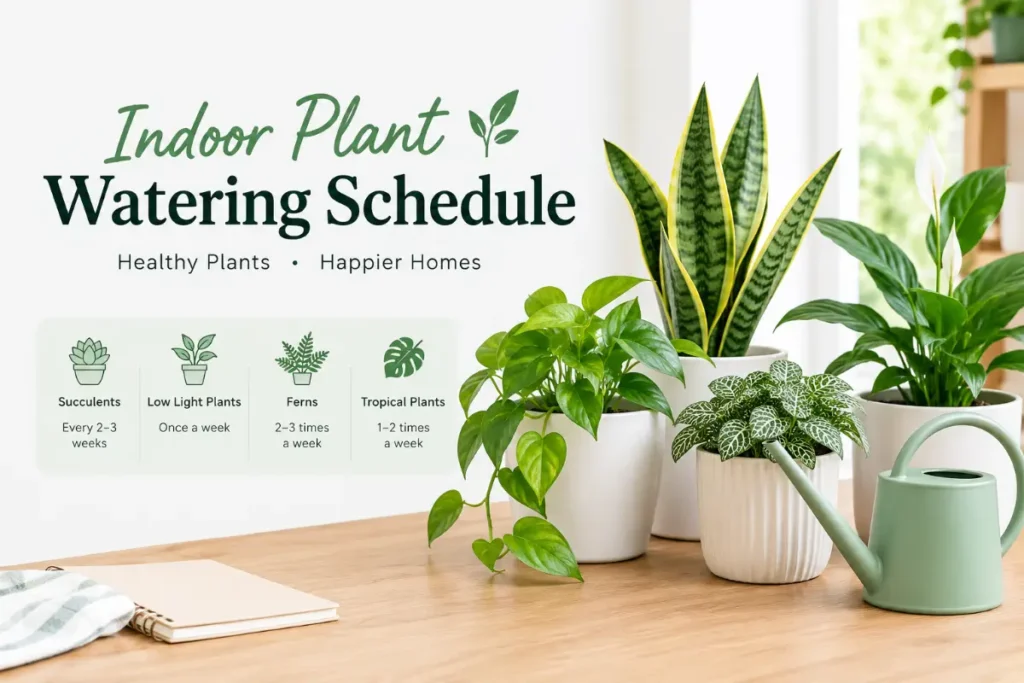 Indoor Plant Watering Schedule