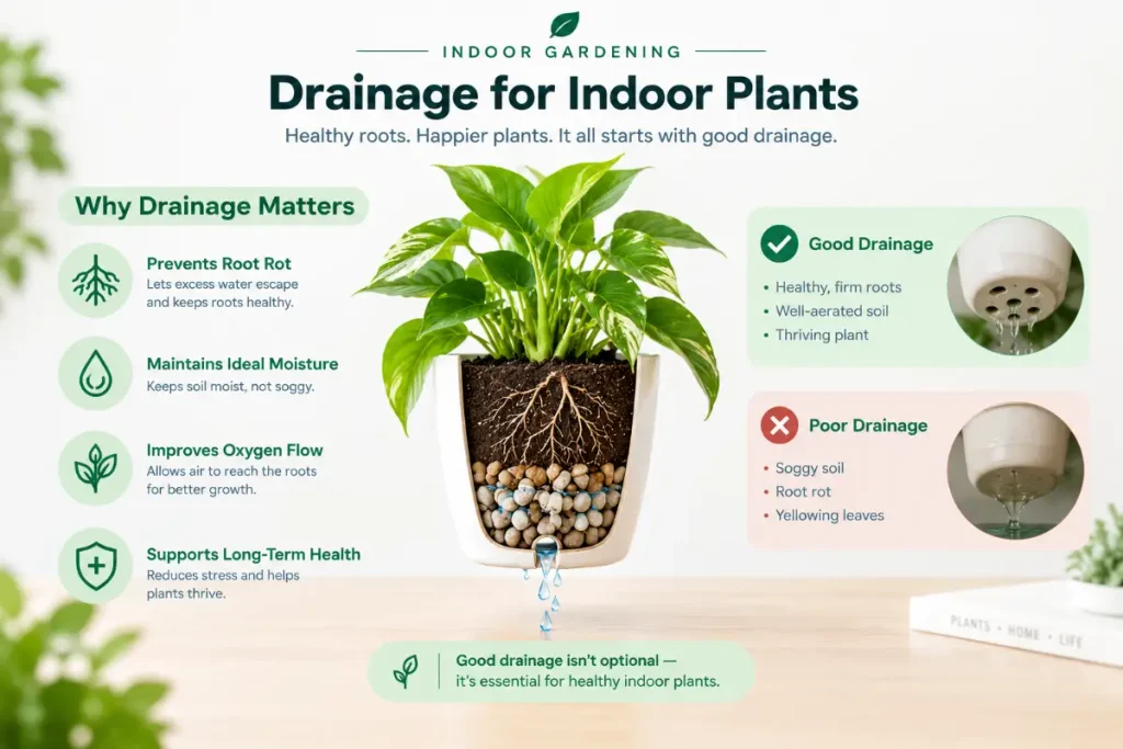 Drainage for Indoor Plants: Why Drainage Matters for Healthy Roots